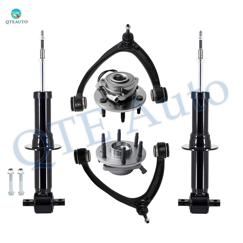Set of 6 Front Upper Control Arm Ball Joint-Wheel Hub Bearing Assembly-Suspension Strut Assembly For 2015 2016 Chevrolet Suburban