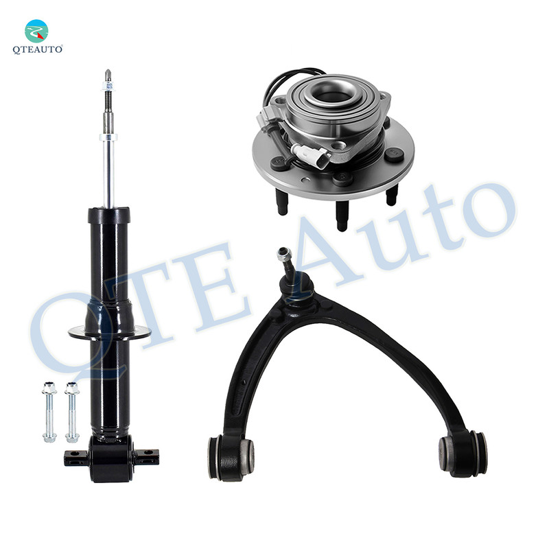 Set of 3 Front Right Upper Control Arm Ball Joint-Wheel Hub Bearing Assembly-Suspension Strut Assembly For 2014-2016 GMC Sierra 1500