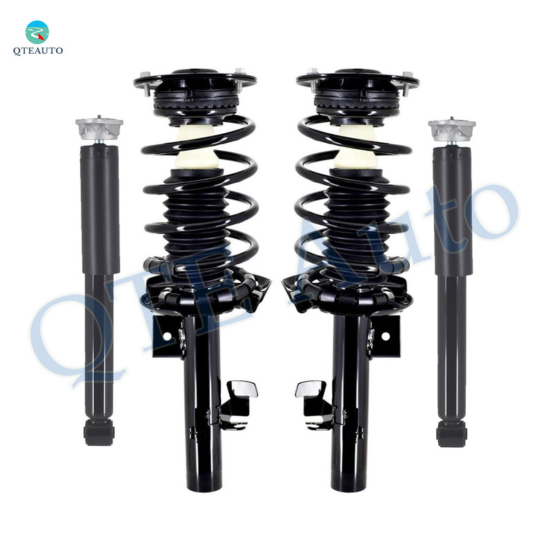 Set of 4 Front Quick Complete Strut-Coil Spring Assembly-Rear Complete Shock Absorber Kit For 2008-2010 Volvo V70 w/ Suspension Codes 31 32
