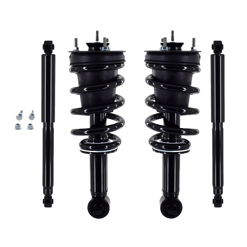Set of 4 Front Quick Complete Strut-Coil Spring Assembly-Rear Shock Absorber For 2015 2016 Chevrolet Tahoe 4WD