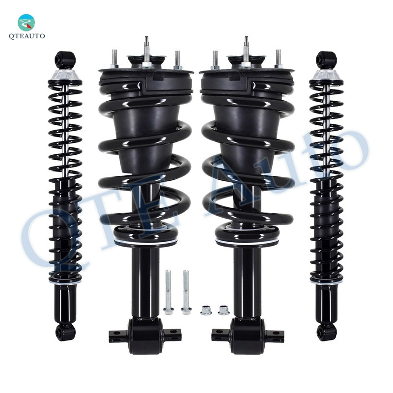 Set of 4 Front Quick Complete Strut-Coil Spring Assembly-Rear Complete Shock Absorber Kit For 2019 Chevrolet Silverado 1500 LD RWD