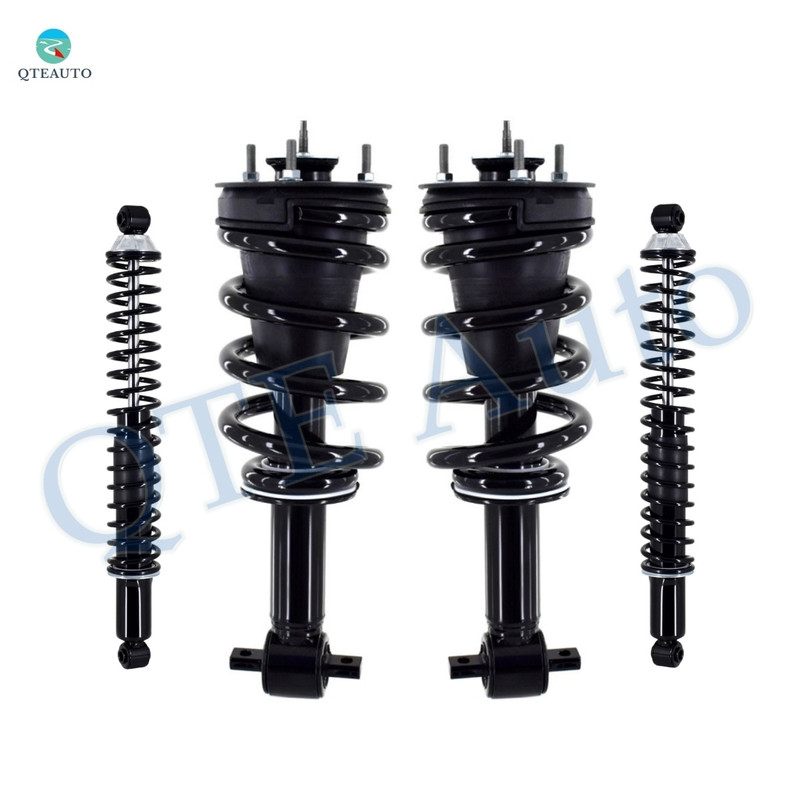 Set of 4 Front Quick Complete Strut-Coil Spring Assembly-Rear Complete Shock Absorber Kit For 2019 GMC Sierra 1500 Limited 4WD Monotube Performance Upgrade