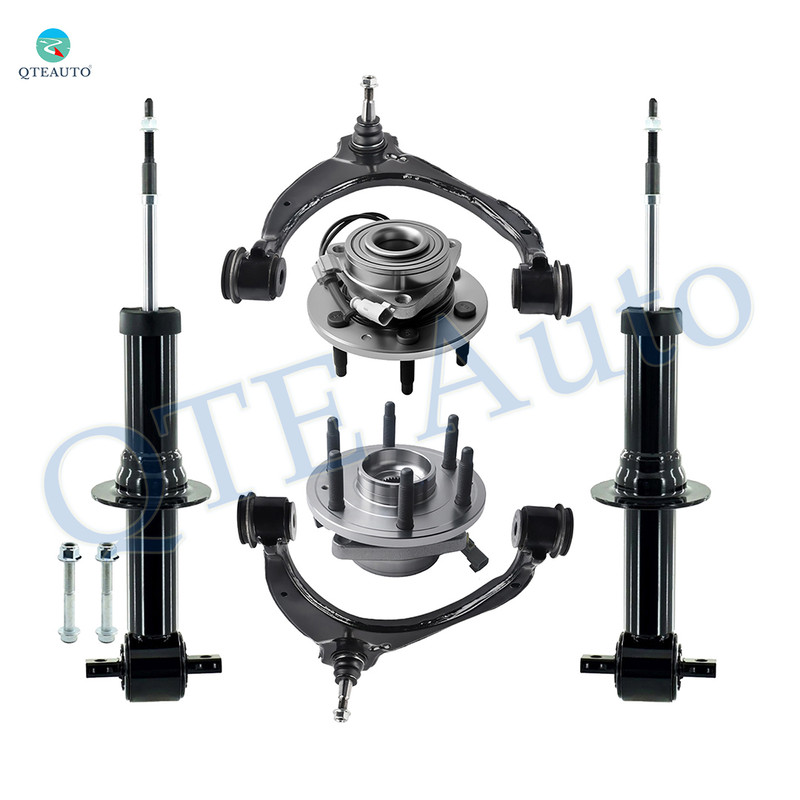 Set of 6 Front Upper Control Arm Ball Joint-Wheel Hub Bearing Assembly-Suspension Strut Assembly For 2015-2018 Chevy Tahoe