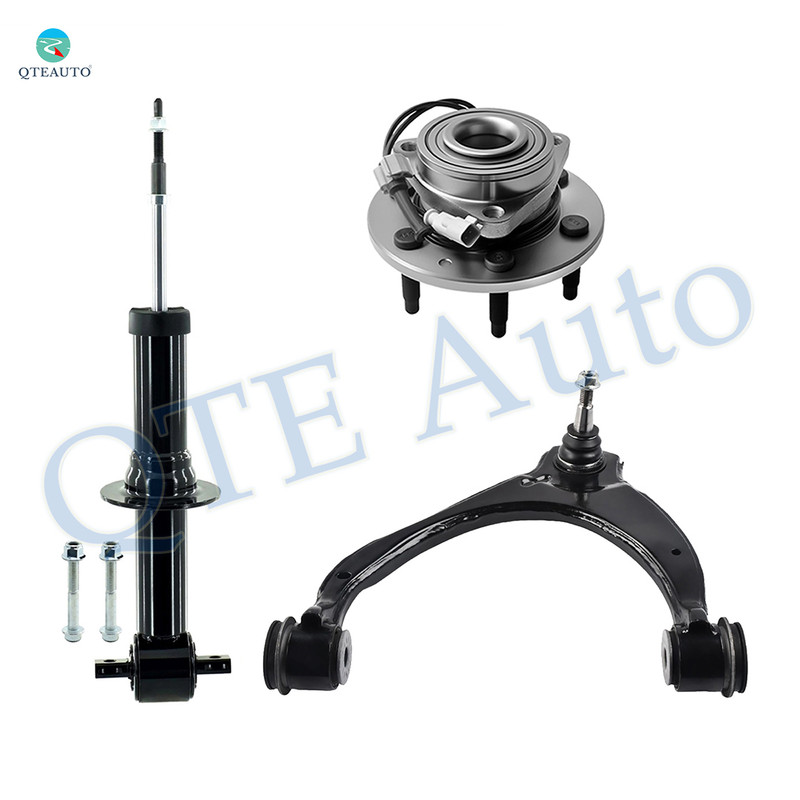 Set of 3 Front Left Upper Control Arm Ball Joint-Wheel Hub Bearing Assembly-Suspension Strut Assembly For 2015-2020 GMC Sierra 1500
