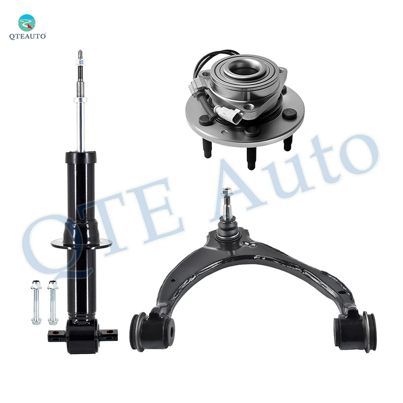 Set of 3 Front Right Upper Control Arm Ball Joint-Wheel Hub Bearing Assembly-Suspension Strut Assembly For 2019 GMC Sierra 1500 Limited Monotube Performance Upgrade