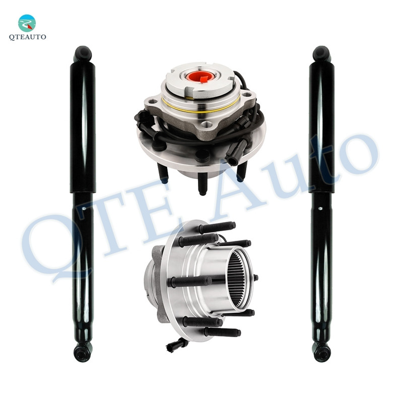 Set of 4 Front Shock Absorber-Wheel Hub Bearing Assembly For 2003 2004 Ford F-350 Super Duty 4WD Set of 4 Front Shock Absorber-Wheel Hub Bearing Assembly For 2003 2004 Ford F-350 Super Duty 4WD