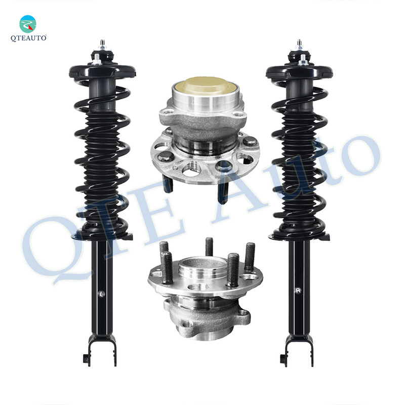 Set of 4 Rear Quick Complete Strut-Coil Spring Assembly-Wheel Hub Bearing Assembly For 2014 2015 2017 Honda Accord