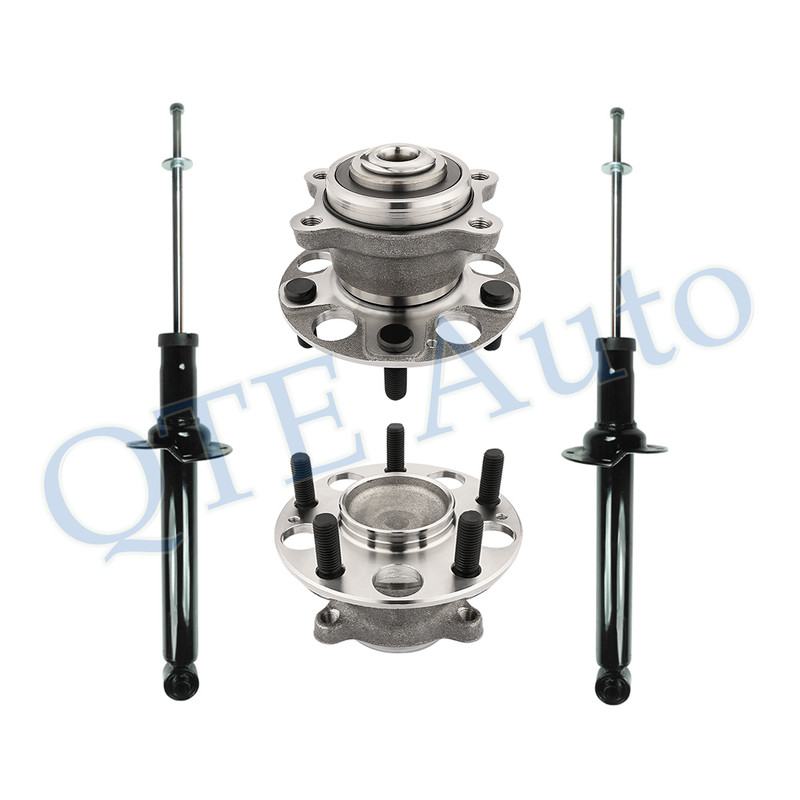 Set of 4 Rear Suspension Strut Assembly-Wheel Hub Bearing Assembly For 2005-2007 Honda Accord Hybrid