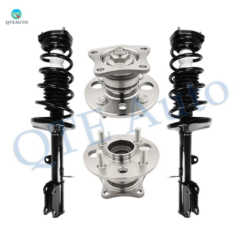 Set of 4 Rear Quick Complete Strut-Coil Spring Assembly-Wheel Hub Bearing Assembly For 1993-2002 Toyota Corolla