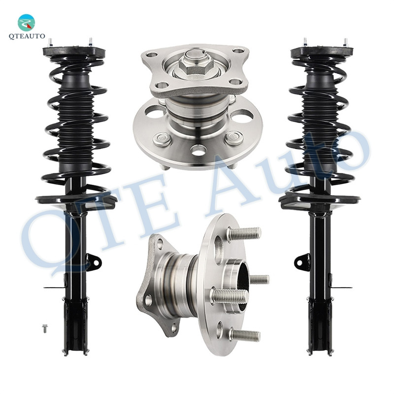 Set of 4 Rear Quick Complete Strut-Coil Spring Assembly-Wheel Hub Bearing Assembly For 1993-2002 Toyota Corolla