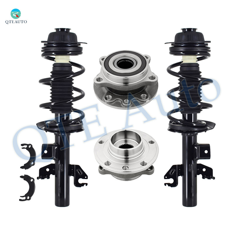 Set of 4 Front Quick Complete Strut-Coil Spring Assembly-Wheel Hub Bearing Assembly For 2015-2017 Chrysler 200 FWD