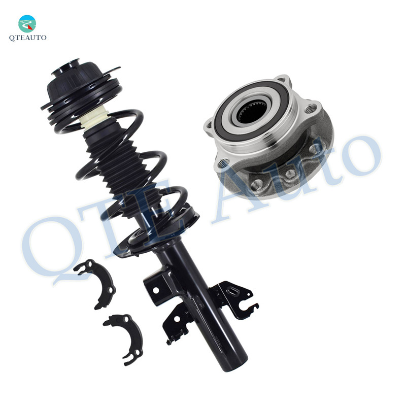 Front Left Quick Complete Strut-Coil Spring Assembly-Wheel Hub Bearing Assembly For 2015-2017 Chrysler 200 FWD