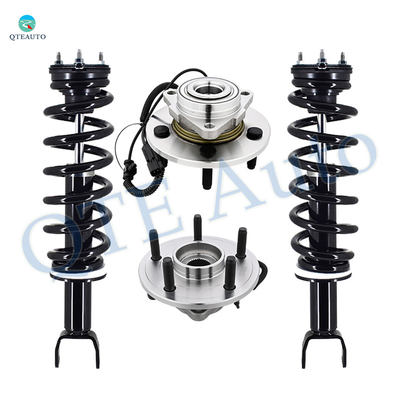 Set of 4 Front Quick Complete Strut-Coil Spring Assembly-Wheel Hub Bearing Assembly For 2012-2018 RAM 1500