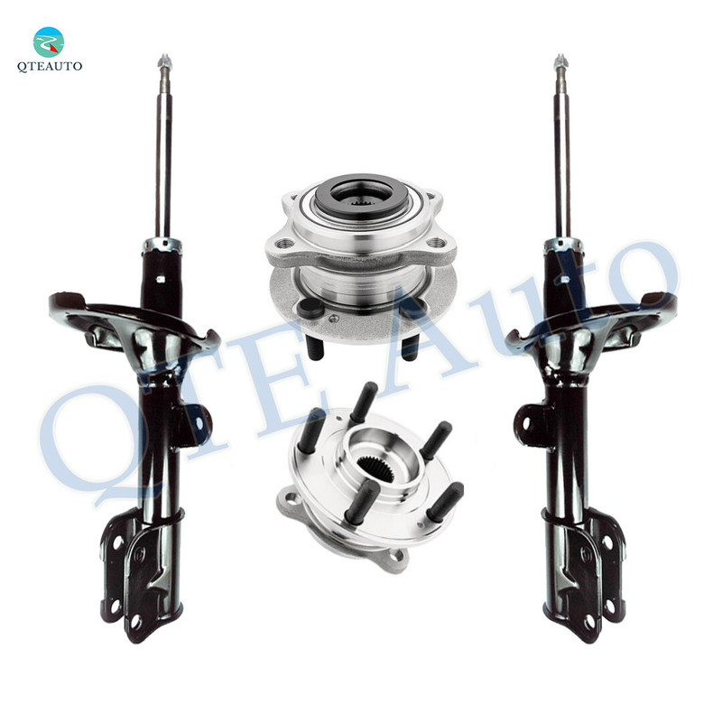 Set of 4 Front Suspension Strut Assembly-Wheel Hub Bearing Assembly For 2007-2009 Hyundai Santa FE