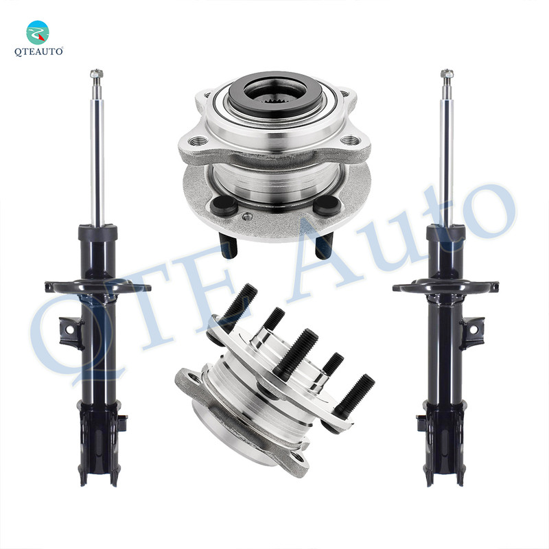 Set of 4 Front Suspension Strut Assembly-Wheel Hub Bearing Assembly For 2013 2014 Hyundai Santa FE