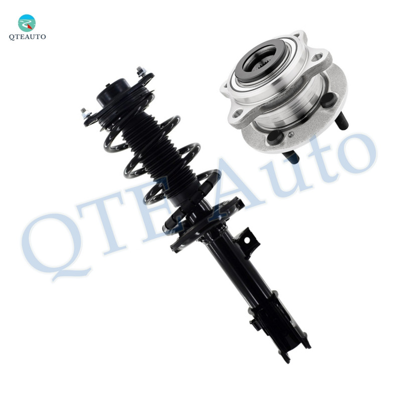 Front Left Quick Complete Strut-Coil Spring Assembly-Wheel Hub Bearing Assembly For 2013 2014 Hyundai Santa FE