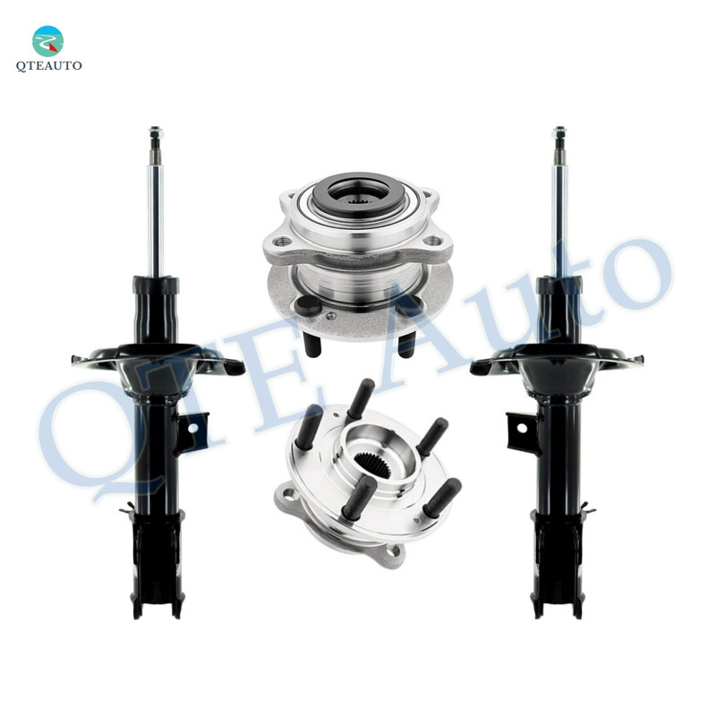 Set of 4 Front Suspension Strut Assembly-Wheel Hub Bearing Assembly For 2007-2012 Hyundai Veracruz