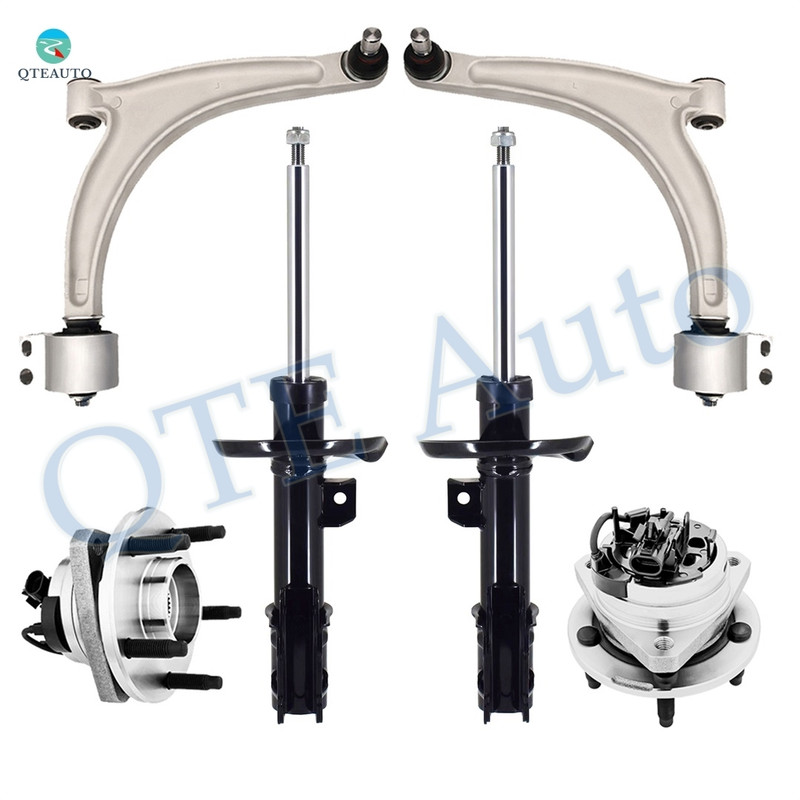 Set of 6 Front Lower Control Arm Ball Joint-Suspension Strut Assembly-Wheel Hub Bearing Assembly For 2005-2010 Pontiac G6
