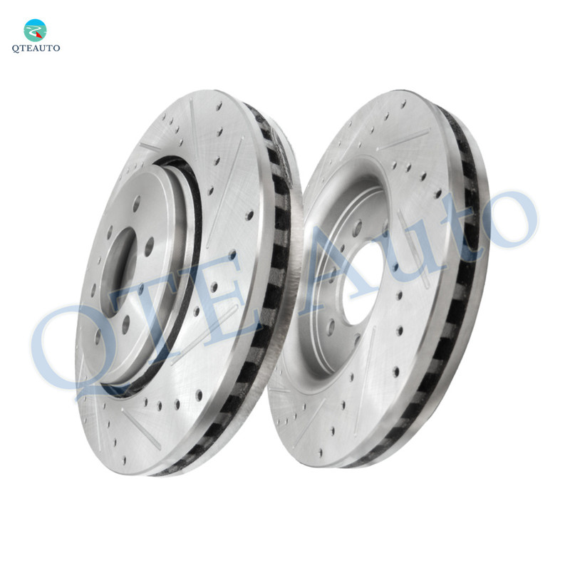Front Drilled Slotted Disc Brake Rotors For 2015-2022 Ford Transit-350