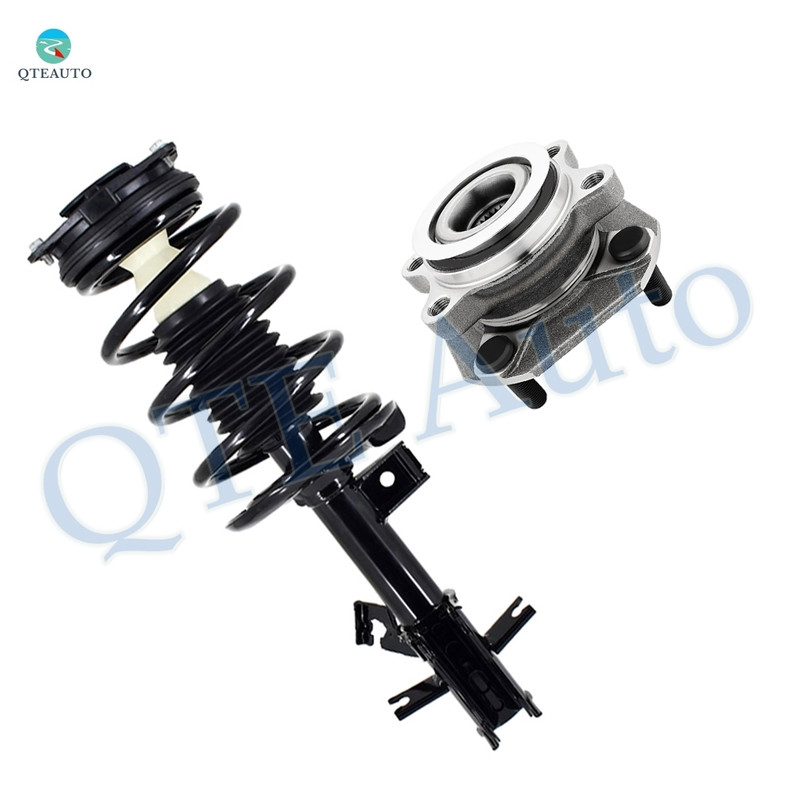 Front Left Quick Complete Strut-Coil Spring Assembly-Wheel Hub Bearing Assembly For 2007-2012 Nissan Sentra