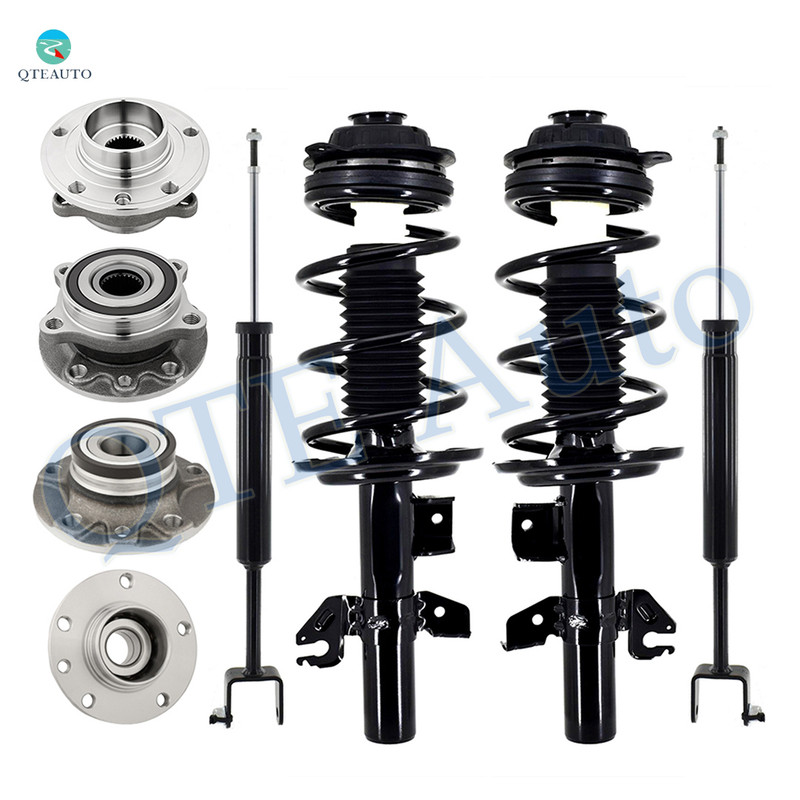 Set of 8 Front Quick Complete Strut-Coil Spring Assembly-Wheel Hub Bearing Assembly-Rear Shock Absorber-Wheel Hub Bearing Assembly For 2013-2016 Dodge Dart