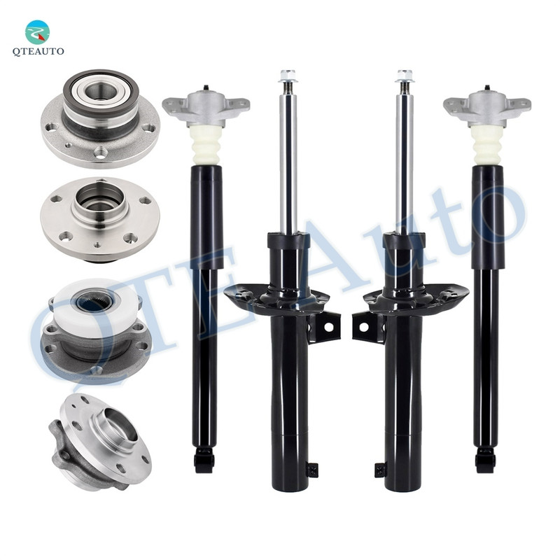 Set of 8 Front Suspension Strut Assembly-Wheel Hub Bearing Assembly-Rear Complete Shock Absorber Kit-Wheel Hub Bearing Assembly For 2015-2018 Audi Q3