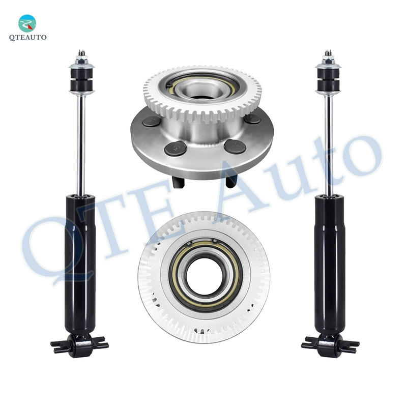 Set of 4 Front Shock Absorber-Wheel Hub Bearing Assembly For 1997-2004 Dodge Dakota 4-Wheel ABS