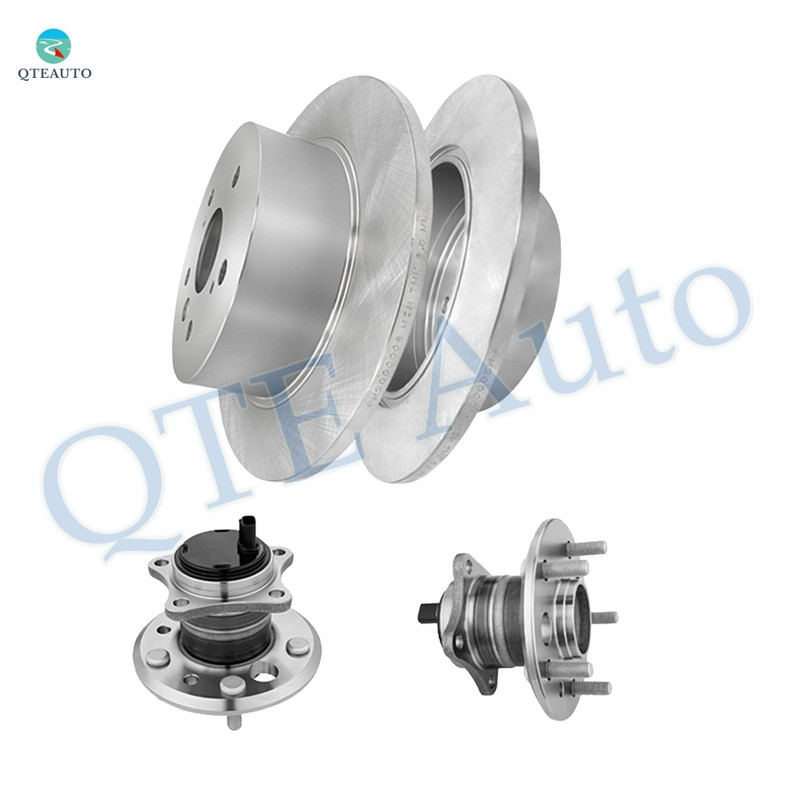 Set of 4 Rear 281mm Disc Brake Rotors-Wheel Hub Bearing Assembly For 2008-2012 Toyota Avalon