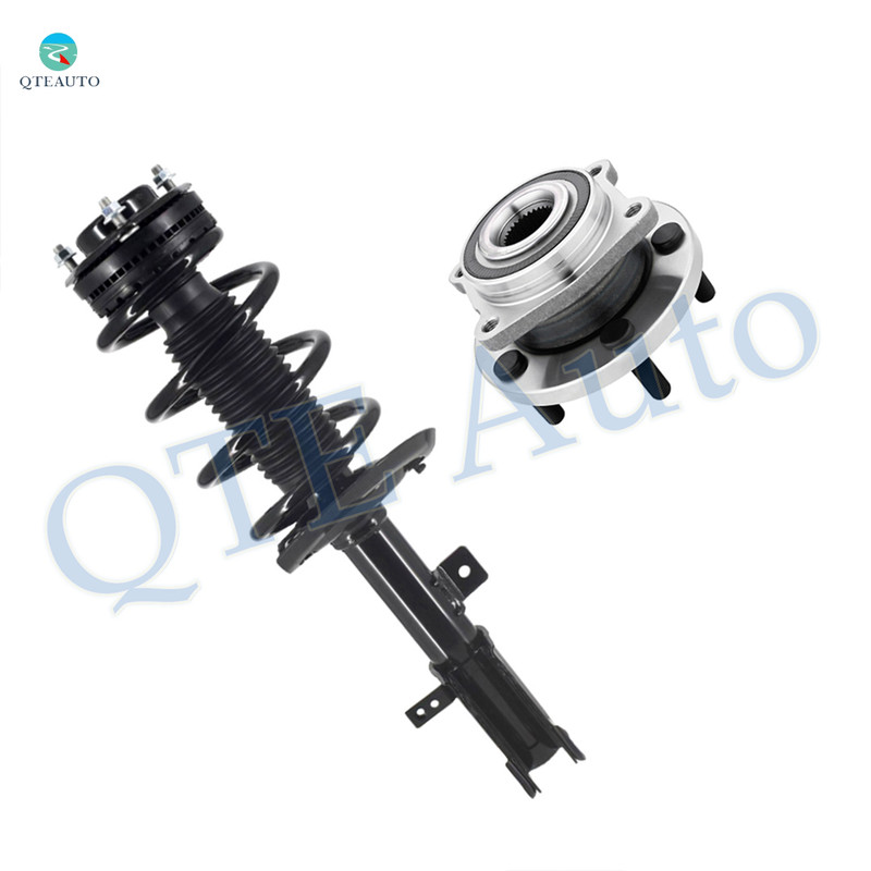 Front Left Quick Complete Strut-Coil Spring Assembly-Wheel Hub Bearing Assembly For 2008-2014 Dodge Avenger V6