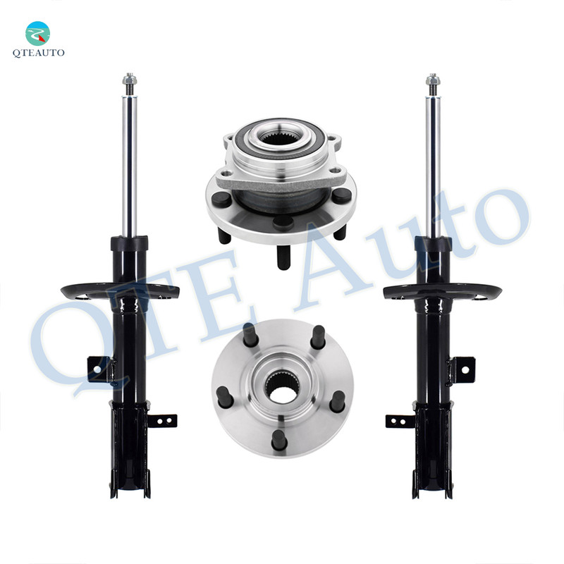 Set of 4 Front Suspension Strut Assembly-Wheel Hub Bearing Assembly For 2007-2010 Chrysler Sebring