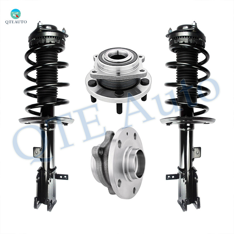 Set of 4 Front Quick Complete Strut-Coil Spring Assembly-Wheel Hub Bearing Assembly For 2008-2010 Chrysler Sebring V6