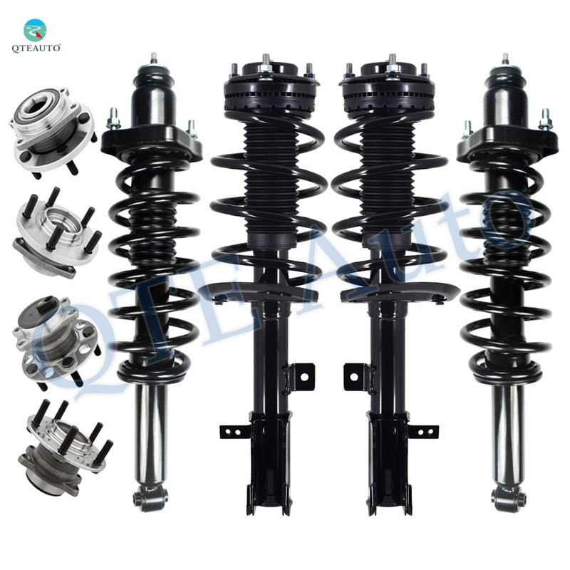 Set of 8 Front-Rear Quick Complete Strut-Coil Spring Assembly-Wheel Hub Bearing Assembly For 2008-2010 Dodge Avenger