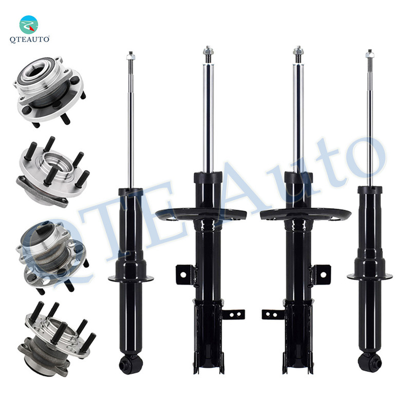 Set of 8 Front-Rear Suspension Strut Assembly-Wheel Hub Bearing Assembly For 2011-2014 Dodge Avenger