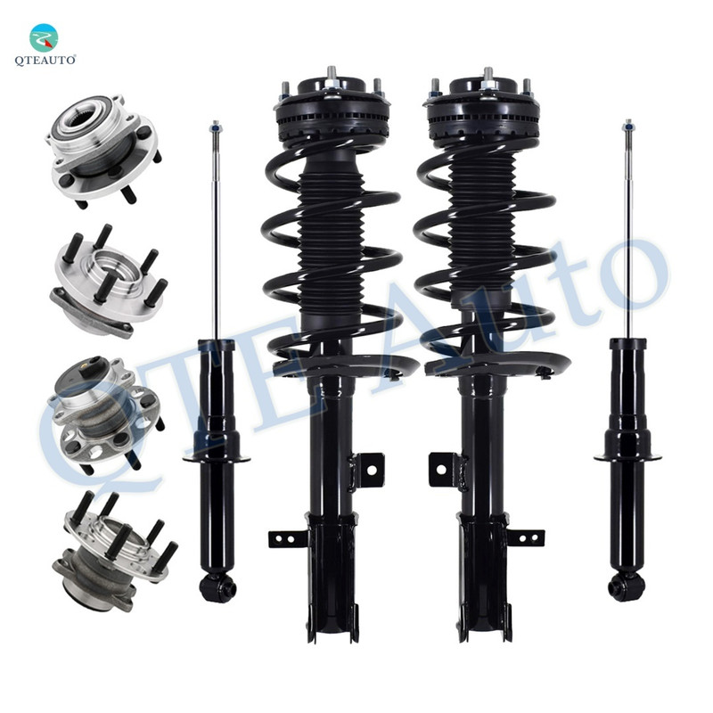 Set of 8 Front Quick Complete Strut-Coil Spring Assembly-Wheel Hub Bearing Assembly-Rear Suspension Strut Assembly-Wheel Hub Bearing Assembly For 2007-2010 Chrysler Sebring