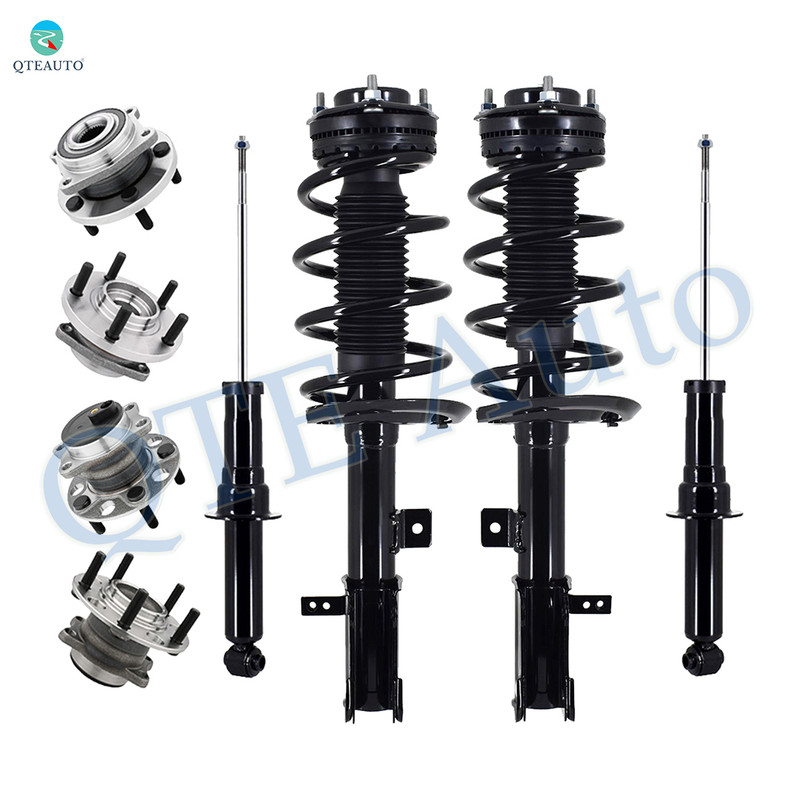 Set of 8 Front Quick Complete Strut-Coil Spring Assembly-Wheel Hub Bearing Assembly-Rear Suspension Strut Assembly-Wheel Hub Bearing Assembly For 2007-2010 Chrysler Sebring