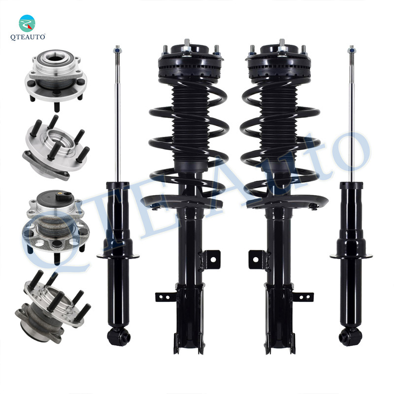 Set of 8 Front Quick Complete Strut-Coil Spring Assembly-Wheel Hub Bearing Assembly-Rear Suspension Strut Assembly-Wheel Hub Bearing Assembly For 2007-2009 Chrysler Sebring