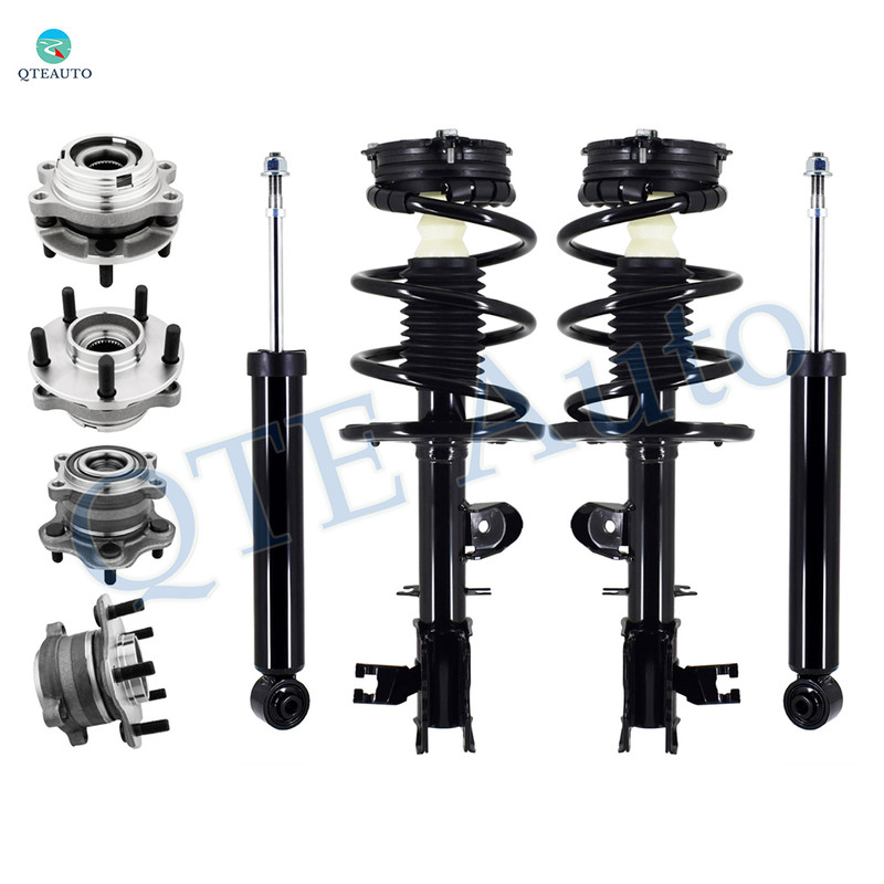 Set of 8 Front Quick Complete Strut-Coil Spring Assembly-Wheel Hub Bearing Assembly-Rear Shock Absorber-Wheel Hub Bearing Assembly For 2016-2019 Infiniti QX60