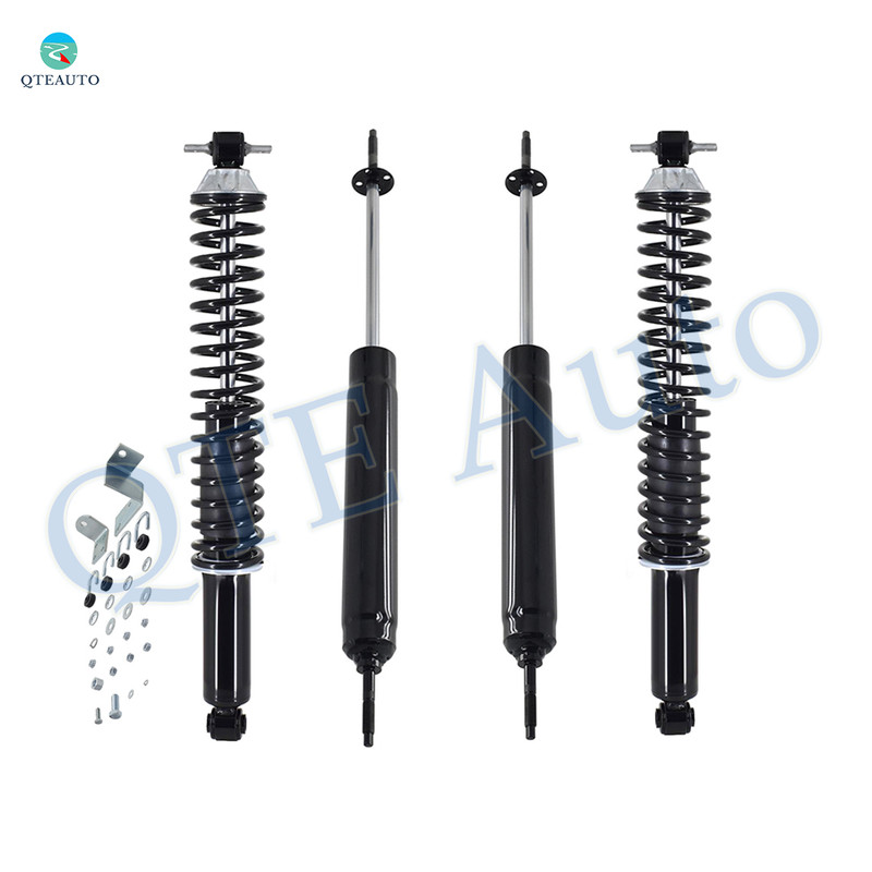 Set 4 Front Steering Damper-Rear Complete Shock For 1993-1998 GMC K1500 Suburban