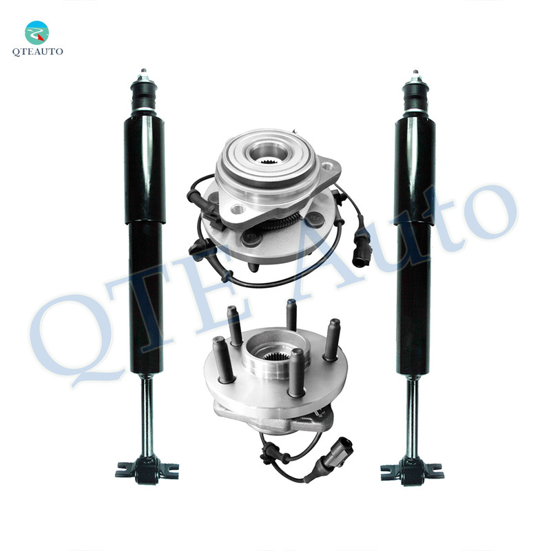 Set of 4 Front Wheel Hub Bearing Assembly-Shock Absorber For 2001-2005 Ford Explorer Sport Trac Monotube Performance Upgrade