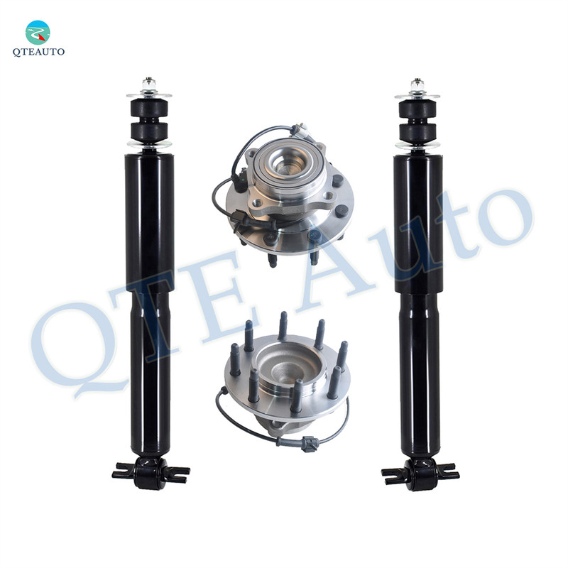 Set of 4 Front Wheel Hub Bearing Assembly-Shock Absorber For 2003-2017 Chevrolet Express 3500