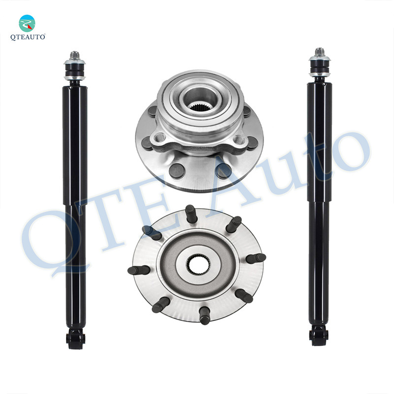 Set of 4 Front Wheel Hub Bearing Assembly-Shock Absorber For 2000 2001 Dodge RAM 2500 Exc. 8800 GVW