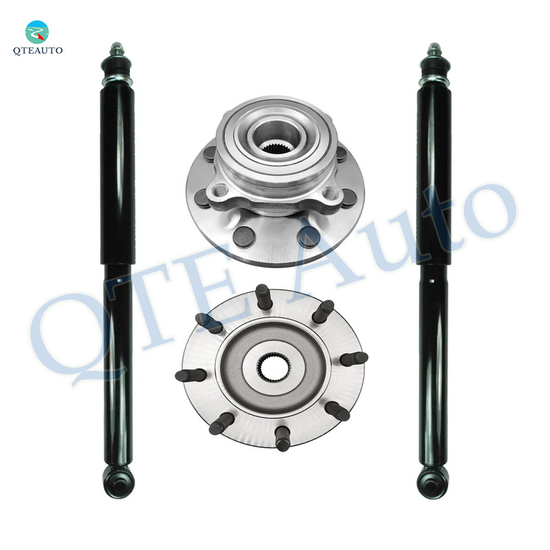 Set of 4 Front Wheel Hub Bearing Assembly-Shock Absorber For 2000 2001 Dodge RAM 2500 W/ 8800 GVW