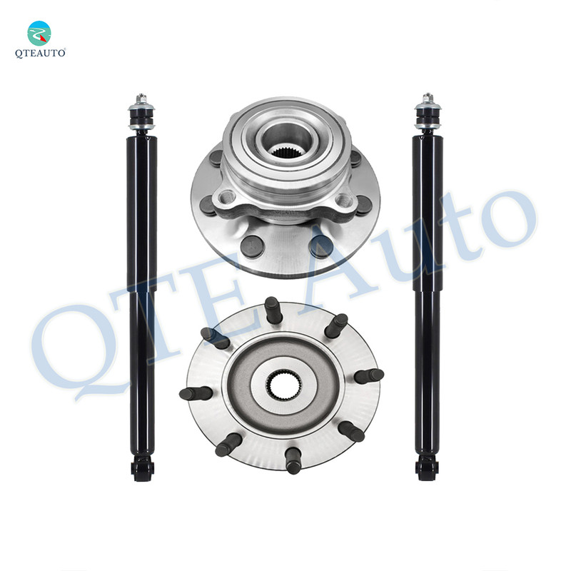 Set of 4 Front Wheel Hub Bearing Assembly-Shock Absorber For 2000 2001 Dodge RAM 2500 W/ 8800 GVW