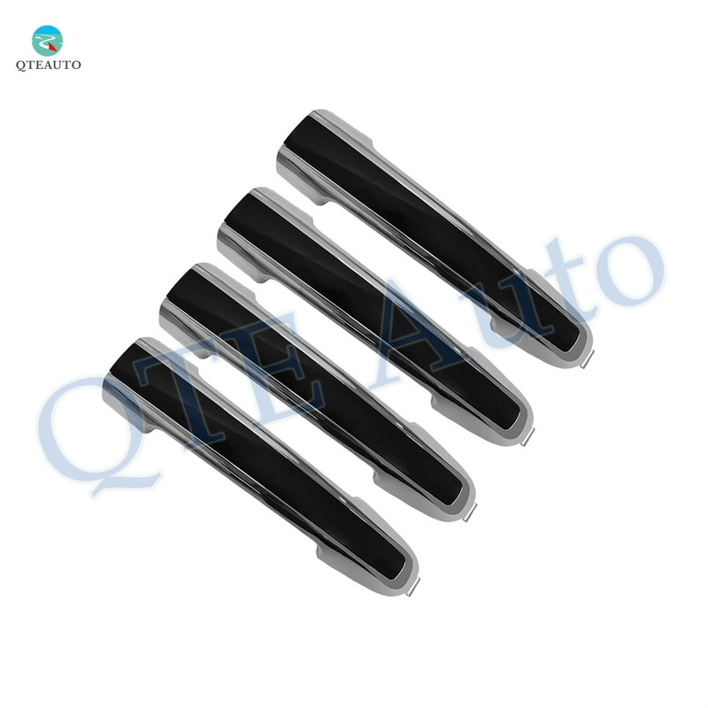 Set of 4 Front-Rear Outside Exterior Door Handle For 2007 2008 Hyundai Sonata chrome+black