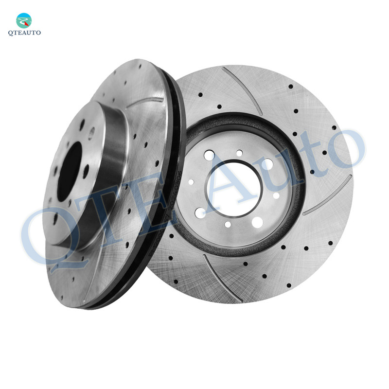 Front Drilled Slotted Brake Disc Rotors For 1990-2001 Acura Integra