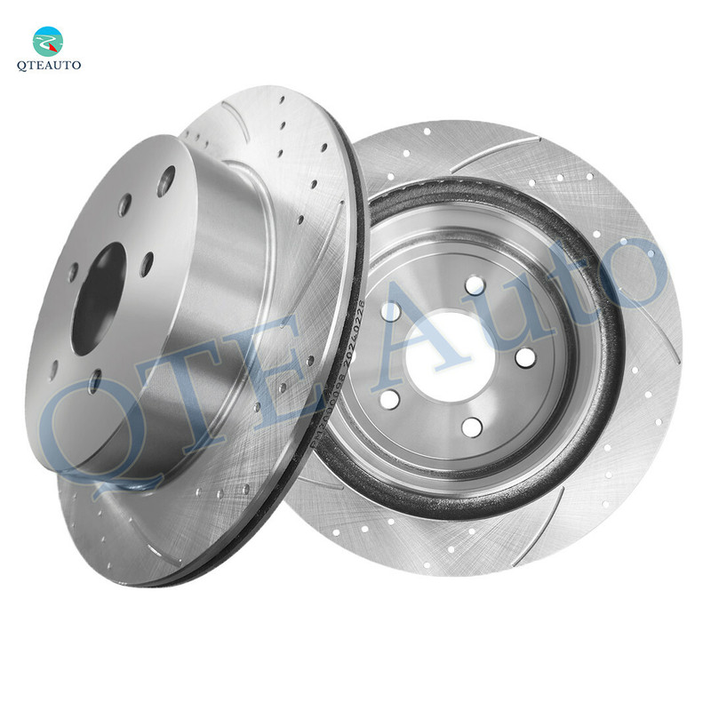 Rear Drilled Slotted Brake Disc Rotors For 2012 2013 Infiniti M35H