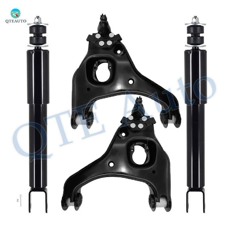 Set of 4 Front Upper Control Arm Ball Joint-Shock Absorber For 2007 GMC Sierra 1500 Classic Crew Cab Pickup, RWD Monotube Performance Upgrade