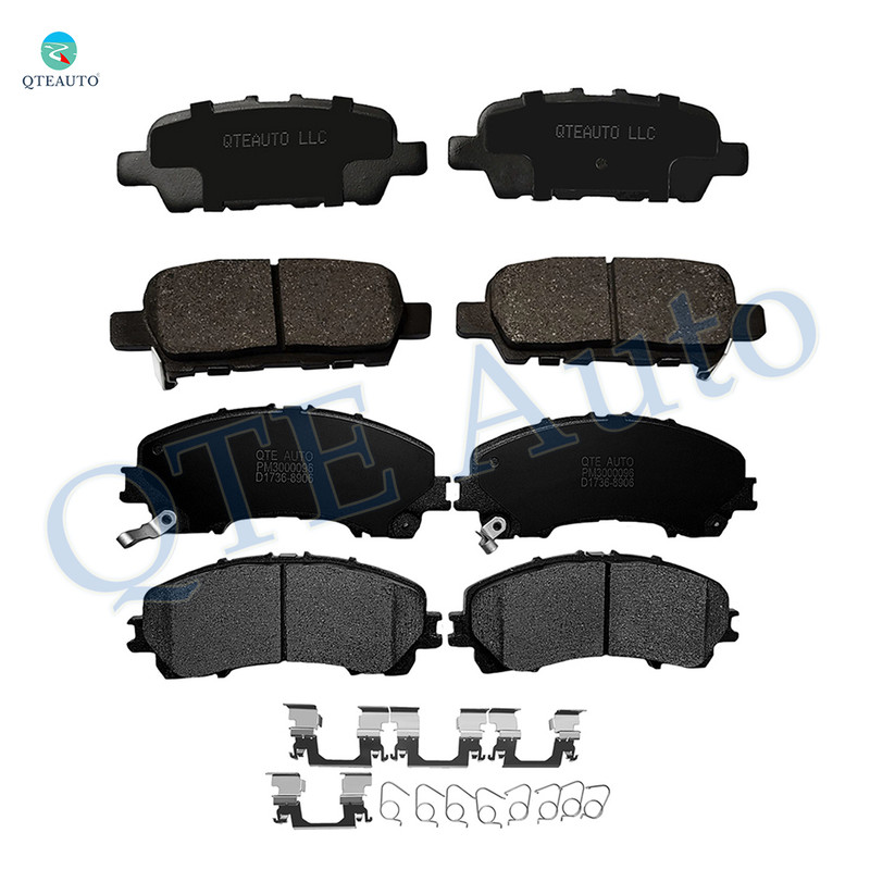 Set of 8 Front-Rear Ceramic Brake Pad Kit For 2015-2019 Nissan Rogue