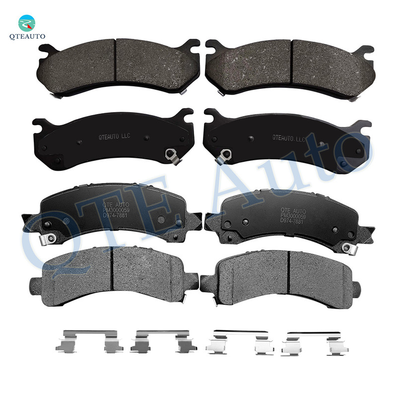 Set of 8 Front-Rear Ceramic Brake Pad Kit For 2005 2006 Chevrolet Suburban 1500
