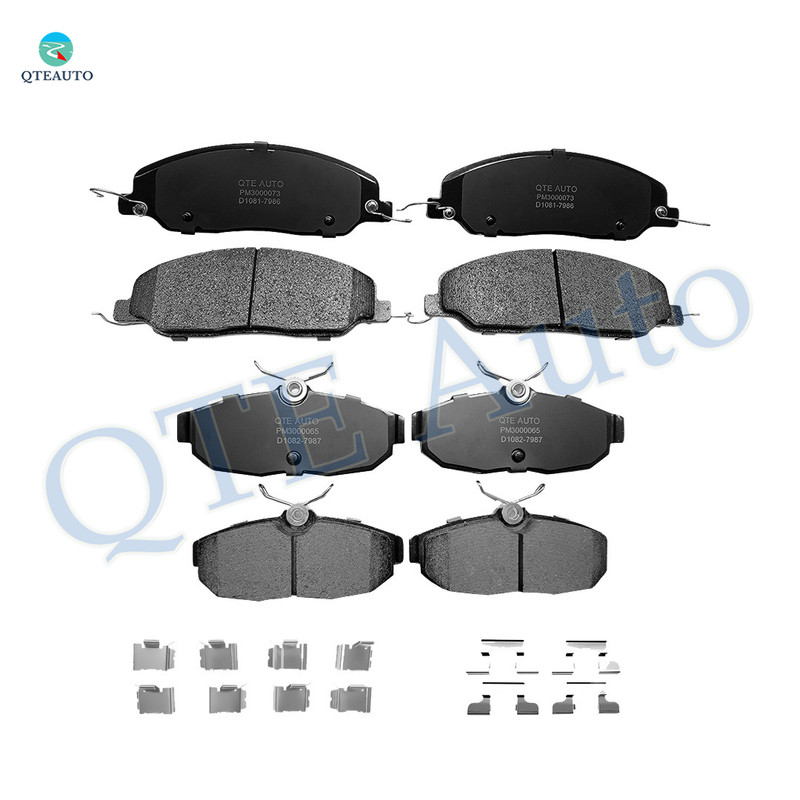 Set of 8 Front-Rear Ceramic Brake Pad Kit For 2005-2010 Ford Mustang